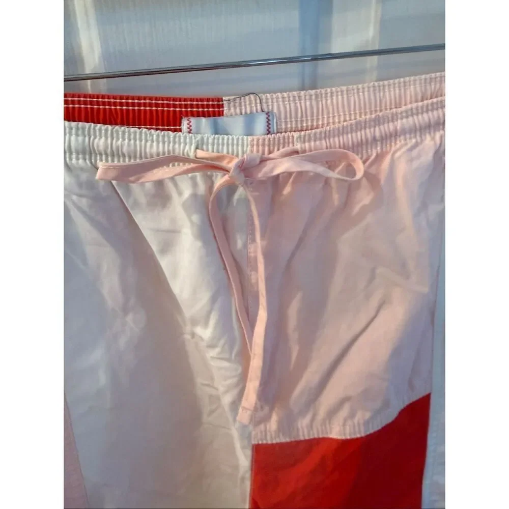 BDG Urban Outfitters Joey Pink & Red Color Block Wide Leg Pants sz XL NWOT